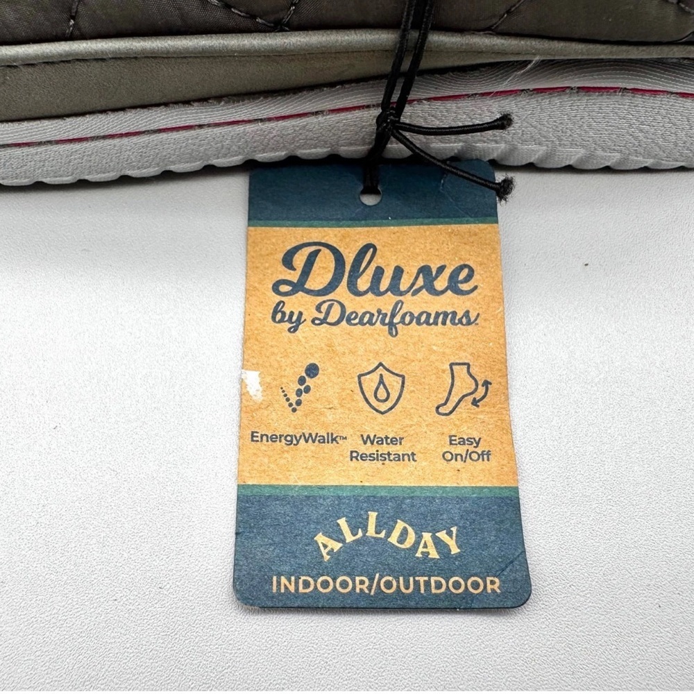 Dluxe‎ By Dearfoams Womens Jenn All Day Slide Slippers Gray L Women’s 11/12 - Picture 5 of 7